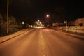 The street at night in Manama, Bahrain Royalty Free Stock Photo