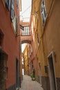 Street at Manarola colorful village