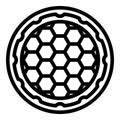 Street manhole icon, outline style