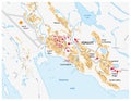 Street map of Iqaluit, Nunavut territory, Canada