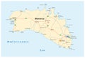 Street map of the Spanish Balearic island of Menorca