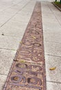 Street marker of the Jewish Warsaw Ghetto Wall, Poland.