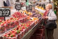 Street market in Barcelona, Spain Royalty Free Stock Photo