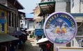 Street market, cafe and restaurants of Lukla,Nepal,Himalayas Royalty Free Stock Photo