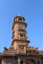 Street market clock tower Jodhpur India