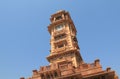 Street market clock tower Jodhpur India