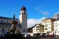 The street market in the main square of Trento. Italy Royalty Free Stock Photo