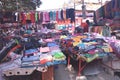 Street market selling clothes for all ages in bengaluru.