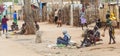 Street market in small Hamer Village. Dimeka. Omo Valley. Ethiopia.