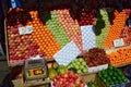 Street market stall with colorful fruit Royalty Free Stock Photo