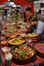 Street market stall Indian food