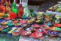 Street market stall in Mahahual village, Costa Maya, Mexico Royalty Free Stock Photo