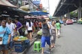 Street markets in Bang Kapi Bangkok Thailand