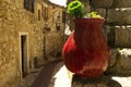 Street in medieval Eze village at french Riviera coast, Provence, France Royalty Free Stock Photo