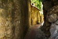 Street in medieval Eze village at french Riviera coast, Provence, France Royalty Free Stock Photo