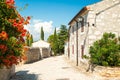 Street of Medieval Mediterranean Town in Croatia Royalty Free Stock Photo