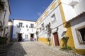 Street in the medieval town of Ãâbidos in Portugal. Royalty Free Stock Photo