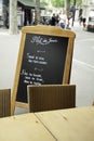 Street menu paris restaurant Royalty Free Stock Photo