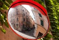 Street in the mirror, Rome Royalty Free Stock Photo