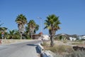 Street in modern part of Kefalos Royalty Free Stock Photo