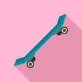 Street modern skateboard icon, flat style