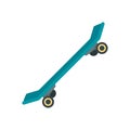 Street modern skateboard icon, flat style