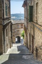 Street of Montecassiano (Macerata) Royalty Free Stock Photo