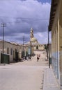 A street with a mosque in Keren, Eritrea