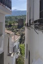 Street and Mountain