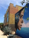 Street Mural with Agave Plant