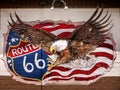 Street Mural Art, Graffiti, American Flag,Route 66, Eagle