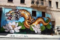 Street Mural in Chinatown district in San Francisco, California Royalty Free Stock Photo