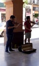 Street musician couple