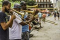 Street musician in downtown New Orleans, LA, USA Royalty Free Stock Photo