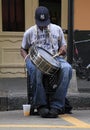 Street musician in New Orleans Royalty Free Stock Photo