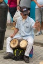 Street musician perform for tourists and tips in Old Havana, Havana, Cuba Royalty Free Stock Photo