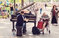 Street musician Royalty Free Stock Photo