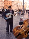 Street musician in Rome Royalty Free Stock Photo