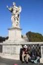 Street musician in Rome Royalty Free Stock Photo