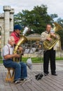 Street musicians Royalty Free Stock Photo