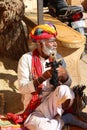 Street musicians begging in Jaisalmer