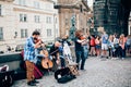 Street musicians on Charles Bridge