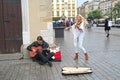 Street musicians in Krakow Royalty Free Stock Photo