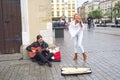 Street musicians in Krakow Royalty Free Stock Photo