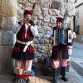 Street musicians in old town of Krakow Royalty Free Stock Photo