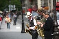 Street Musicians in Paris. Royalty Free Stock Photo