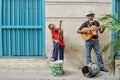 Street musicians performing in Havana, Cuba.