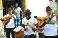 street musicians playing traditional cuban Royalty Free Stock Photo