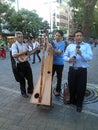 Street musicians playing outdoors