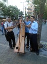 Street musicians playing outdoors